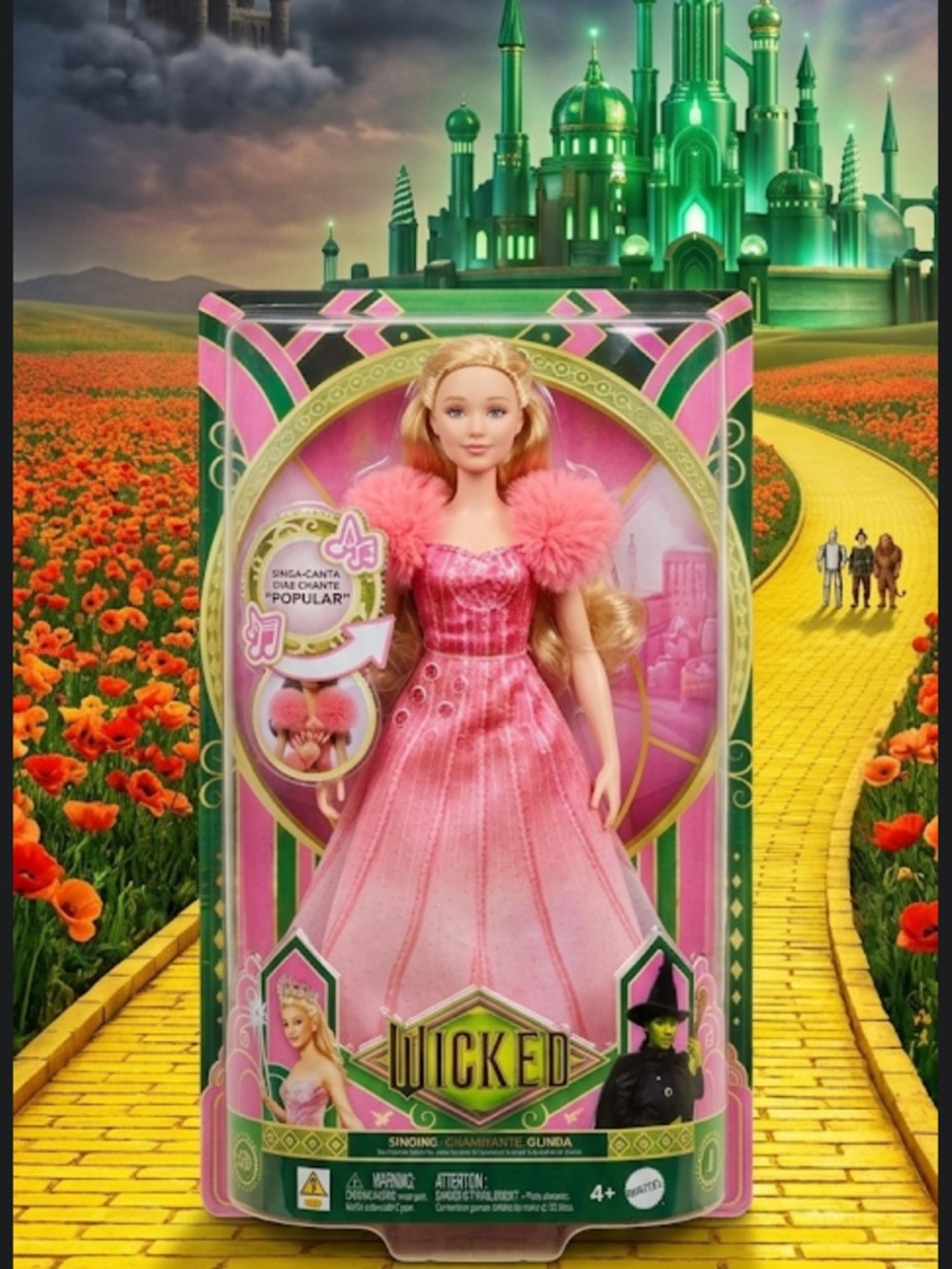 Mattel Wicked Movie Singing Glinda Doll Box Error Misprint brand new